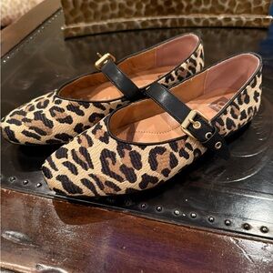 DV by Dolce Vita Leopard Print Flats with Black Strap